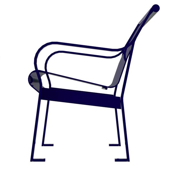 Outdoor Bench, 71 in. L, 27-1/2 in. W, Blue