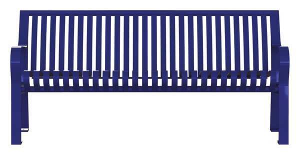 Outdoor Bench, 71 in. L, 27-1/2 in. W, Blue
