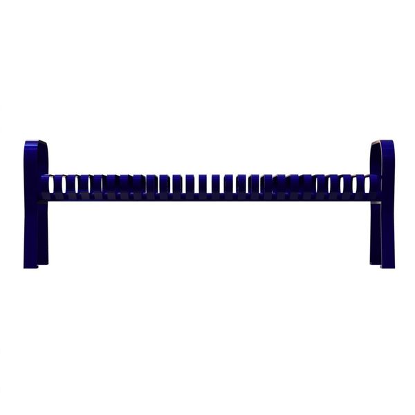 Outdoor Bench, 71 in. L, 20 in. W, Blue