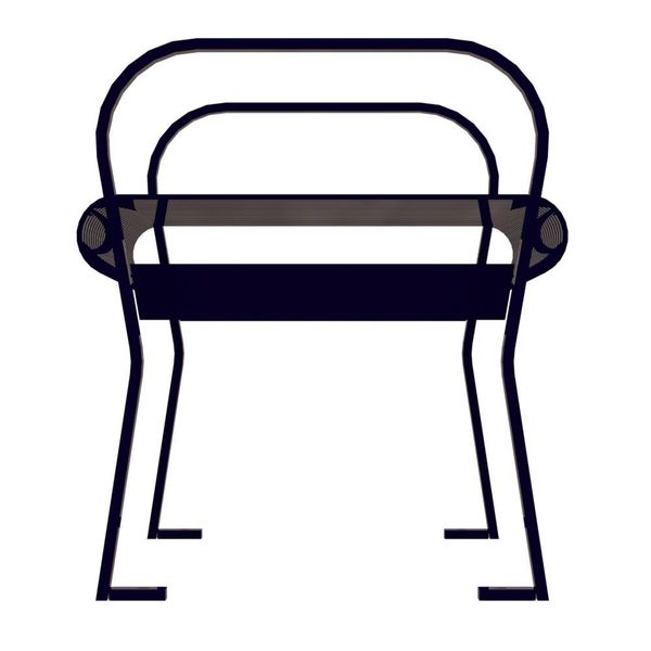 Outdoor Bench, 71 in. L, 20 in. W, Blue