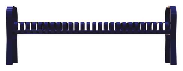 Outdoor Bench, 71 in. L, 20 in. W, Blue
