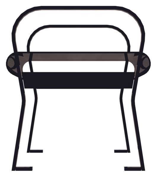 Outdoor Bench, 71 in. L, 20 in. W, Blue