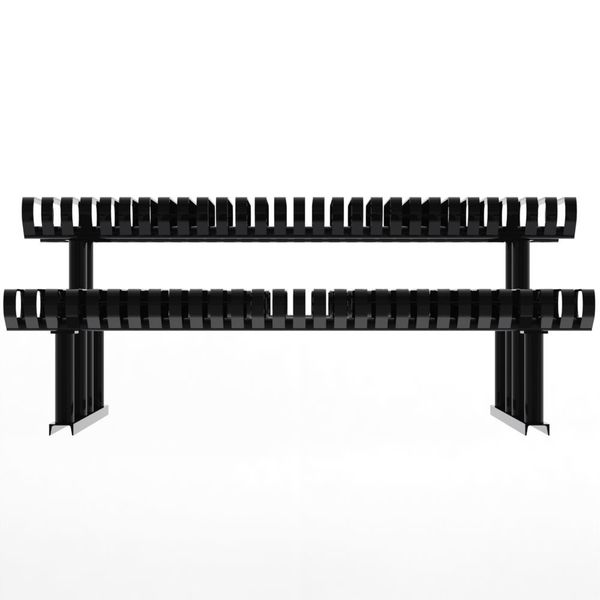 Picnic Table, Black, 71-1/2in.D, 77-1/2in.W
