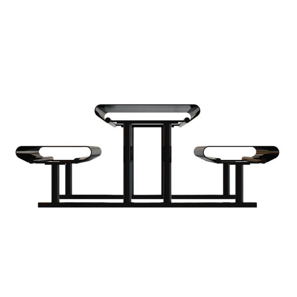 Picnic Table, Black, 71-1/2in.D, 77-1/2in.W