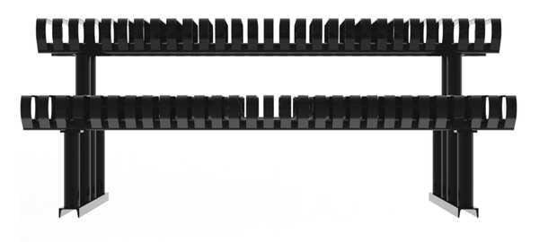 Picnic Table, Black, 71-1/2in.D, 77-1/2in.W