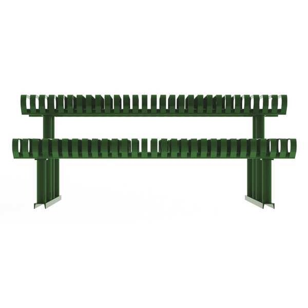 Picnic Table, Green, 71-1/2in.D, 77-1/2in.W