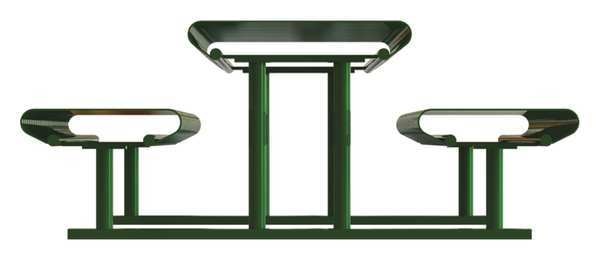 Picnic Table, Blue, 71-1/2 in.D, 77-1/2in.W