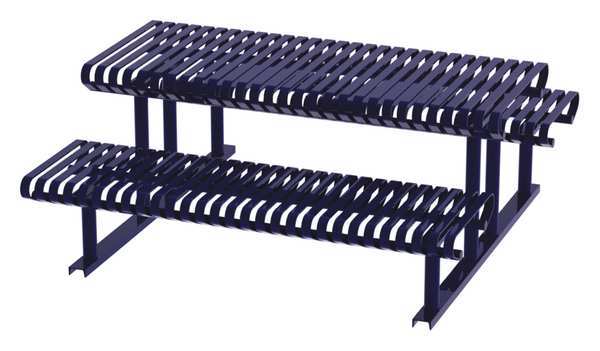 Picnic Table, Blue, 71-1/2 in.D, 77-1/2in.W