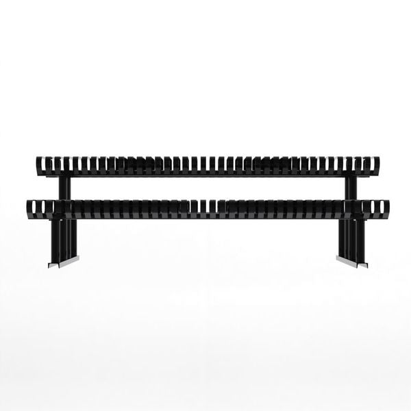 Picnic Table, Black, 94 in. D, 30 in. H