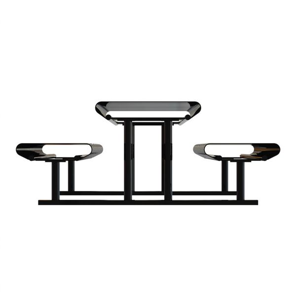 Picnic Table, Black, 94 in. D, 30 in. H