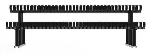 Picnic Table, Black, 94 in. D, 30 in. H