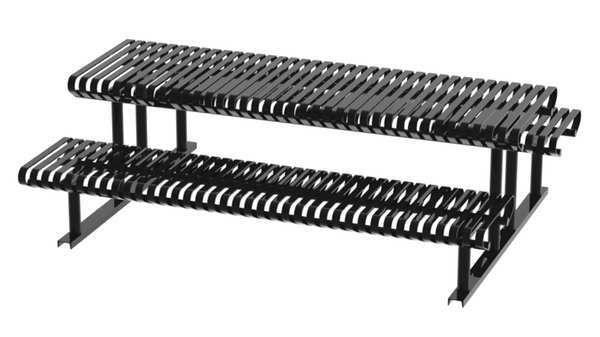 Picnic Table, Black, 94 in. D, 30 in. H