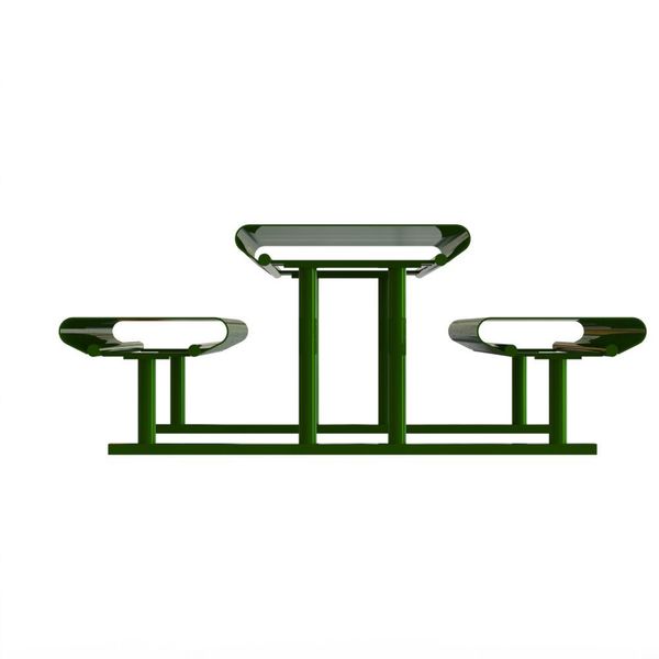 Picnic Table, Green, 94 in. D, 77-1/2 in. W