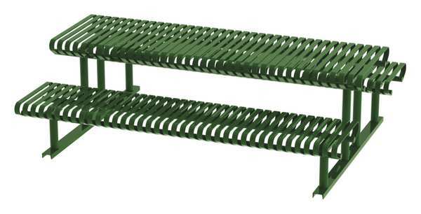 Picnic Table, Green, 94 in. D, 77-1/2 in. W