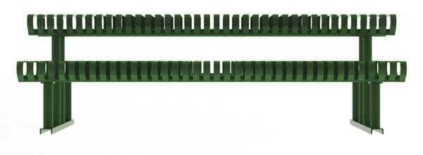 Picnic Table, Green, 94 in. D, 77-1/2 in. W