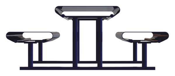 Picnic Table, Blue, 94 in. D, 30 in. H