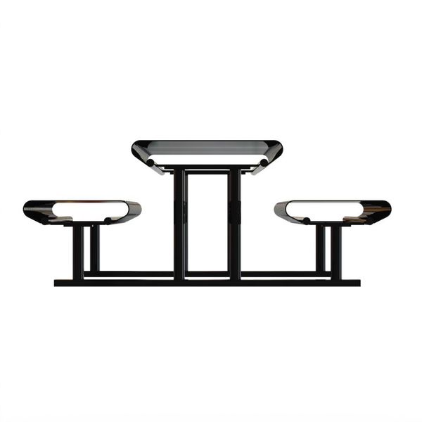 Picnic Table, Black, 94 in. D, 77-1/2 in. W
