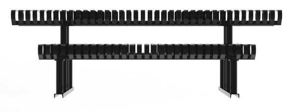 Picnic Table, Black, 94 in. D, 77-1/2 in. W