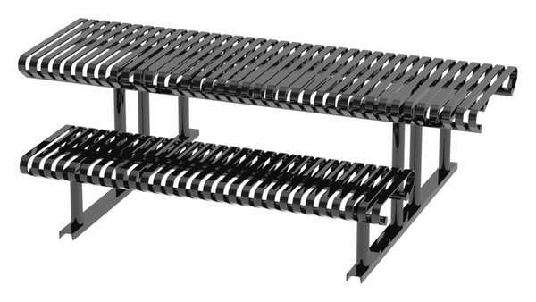 Picnic Table, Black, 94 in. D, 77-1/2 in. W
