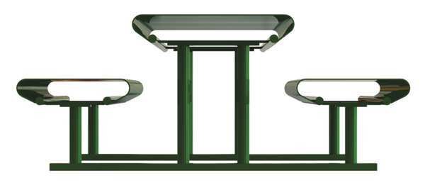 Picnic Table, Blue, 94 in. D, 77-1/2 in. W