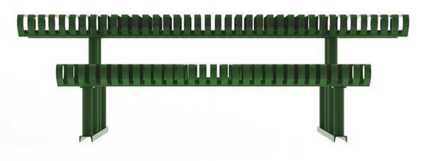 Picnic Table, Green, 94 in. D, 30 in. H
