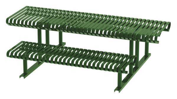 Picnic Table, Green, 94 in. D, 30 in. H