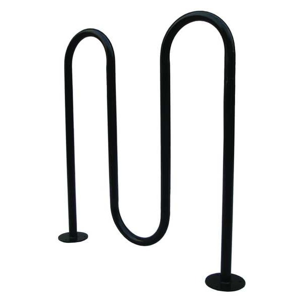Bike Rack, Black, Steel, 43-1/2 in., 5-Bike