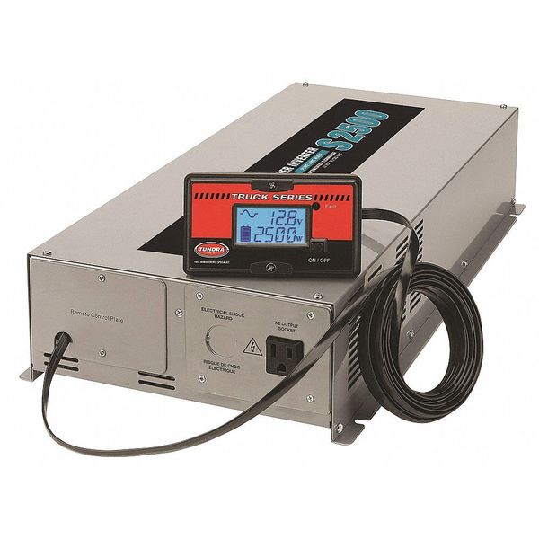 Inverter, Steel Case, Pure Sine Wave Form, 2,500 W Nominal Output, 1 Outlets