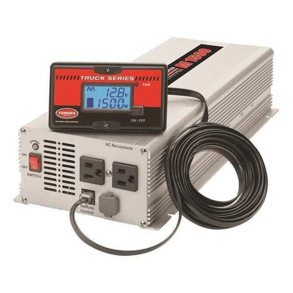 Inverter, Aluminum Case, Modified Sine Wave Form, 1,500 W Nominal Output, 2 Outlets