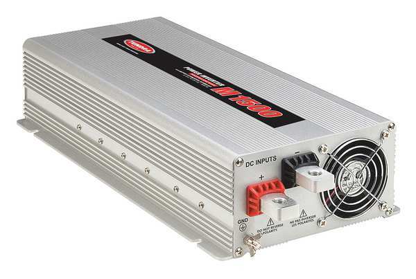 Inverter, Aluminum Case, Modified Sine Wave Form, 1,500 W Nominal Output, 2 Outlets