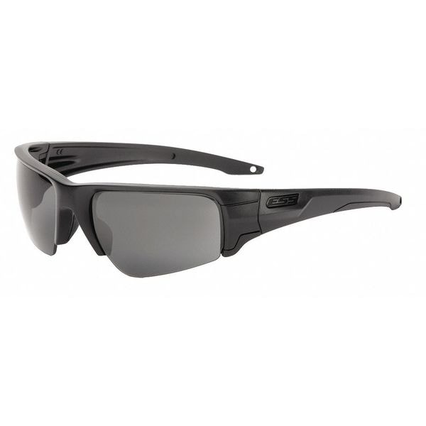 Ballistic Safety Glasses, Wraparound Clear/Smoke Gray Polycarbonate Lens, Scratch-Resistant