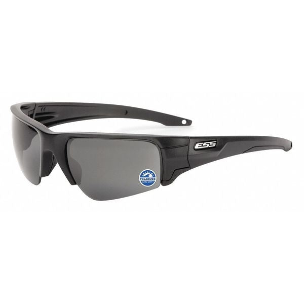 Polarized Safety Sunglasses, Wraparound Gray Mirror Polycarbonate Lens, Scratch-Resistant