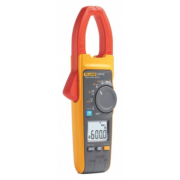 Clamp Meter, LCD, 600 A, 1.6 in (41 mm) Jaw Capacity, Cat IV 600V Safety Rating