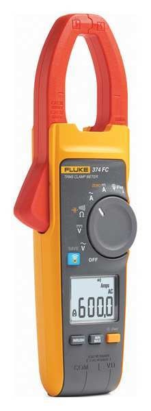 Clamp Meter, LCD, 600 A, 1.6 in (41 mm) Jaw Capacity, Cat IV 600V Safety Rating