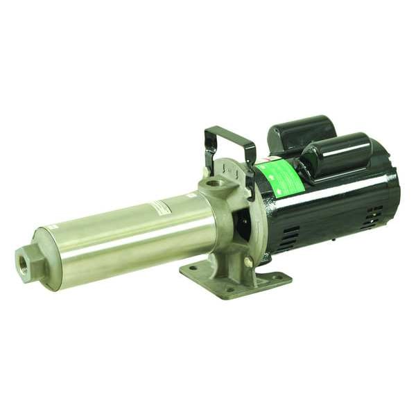 Multi-Stage Booster Pump, 1 hp, 120/240V AC, 1 Phase, 3/4 in NPT Inlet Size, 12 Stage