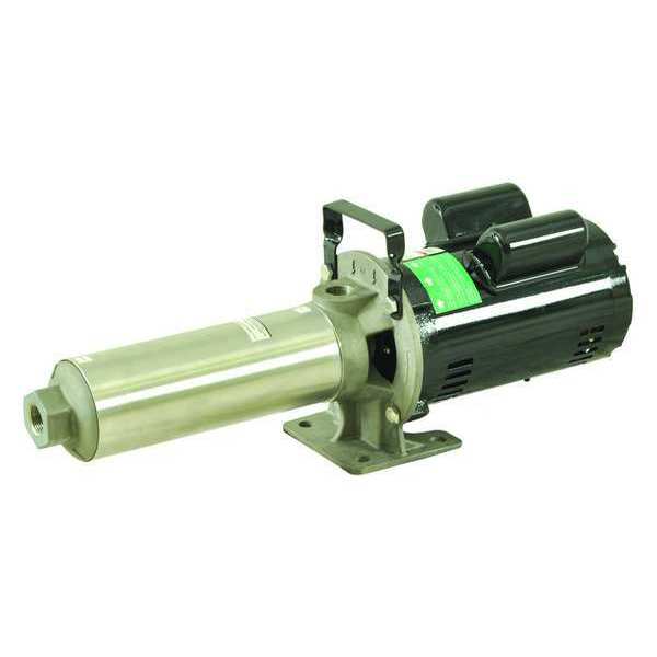 Multi-Stage Booster Pump, 3/4 hp, 120/240V AC, 1 Phase, 3/4 in NPT Inlet Size, 9 Stage