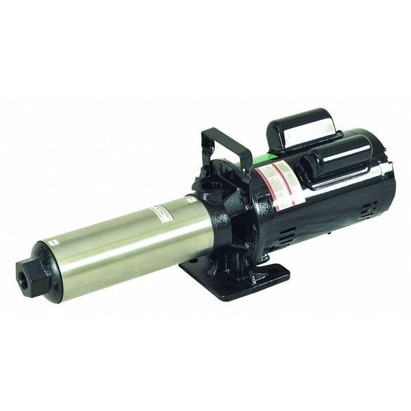 Multi-Stage Booster Pump, 3/4 hp, 120/240V AC, 1 Phase, 3/4 in NPT Inlet Size, 9 Stage