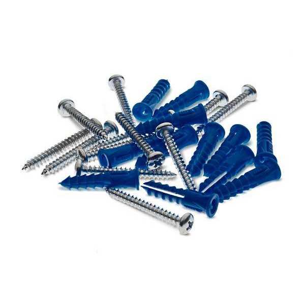 12 Strainless Steel Screws & 12 Plastic Wall Anchors for Mounting Stainless Steel LocBoard