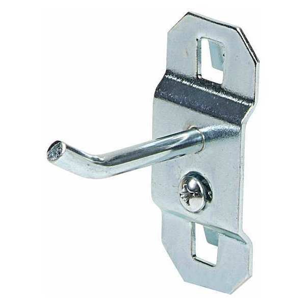 1 In. Single Rod 30 Degree Bend Stainless Steel Pegboard Hook for Stainless Steel LocBoard 3 Pack