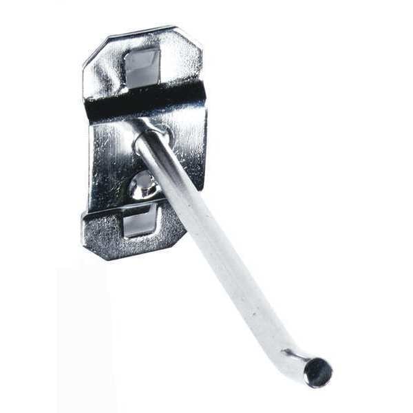 3 In. Single Rod 30 Degree Bend Stainless Steel Pegboard Hook for Stainless Steel LocBoard 3 Pack