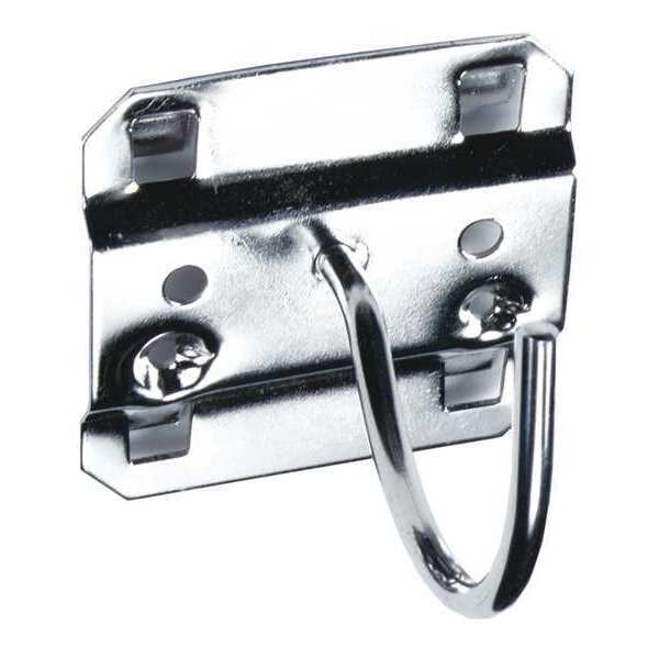 2-1/4 In. Curved Stainless Steel Pegboard Hook for Stainless Steel LocBoard 3 Pack