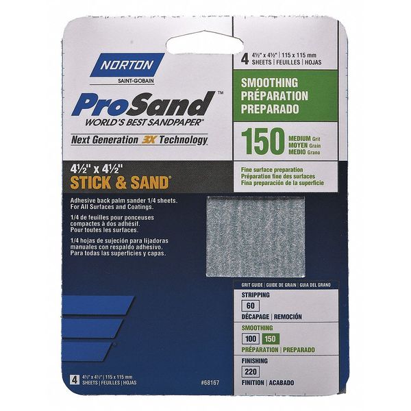 Sandpaper Sheet, Fine, 150 Grit, PK20