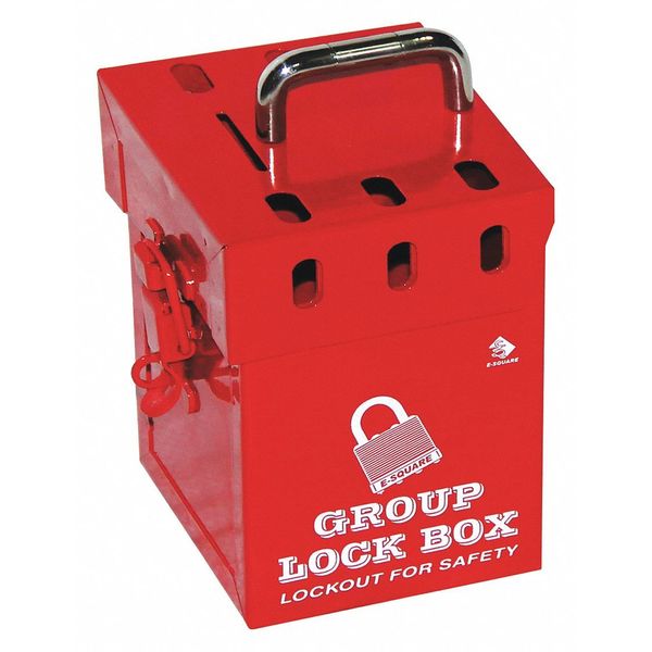 Group Lockout Box, Red, 6