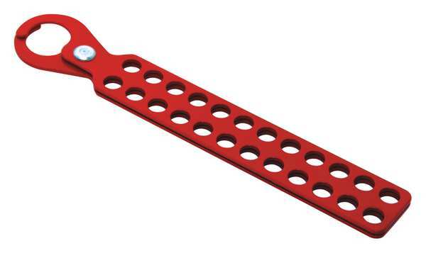 Lockout Hasp, Red, 10-1/4