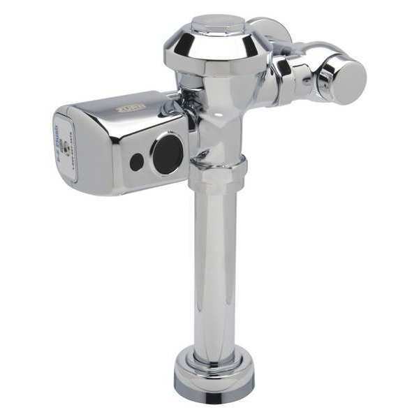 1.6 gpf, Toilet Automatic Flush Valve, Polished chrome, 1 in IPS