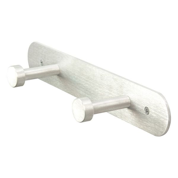 Coat Rack, Silver, 2-3/4 in. D, 12 in. W