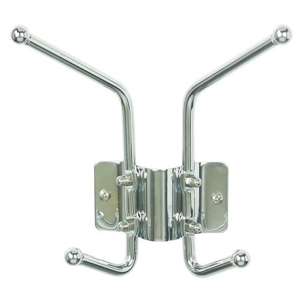 Coat Rack, Silver, 3 in. D