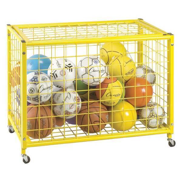 Game Ball Locker, 42 in.Lx24 in.W, Yellow