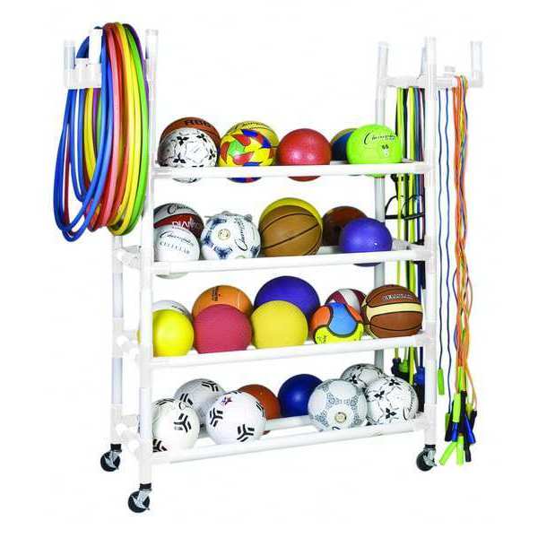 Sports Equpmnt Crt, 61inLx19inWx62inH, Wht