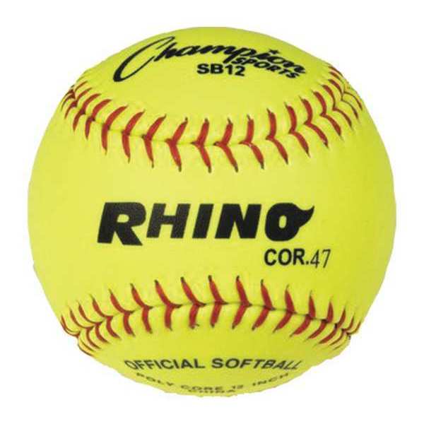 Softball, Size 12, Syntex Lea Cover, PK12